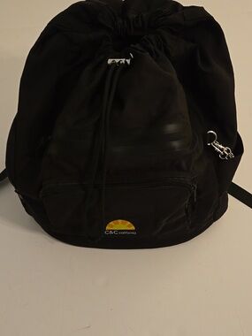 C&C California Black Sporty Backpack with Drawstring Closure